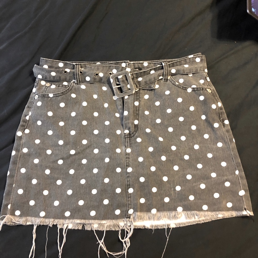 Polka dot mini skirt